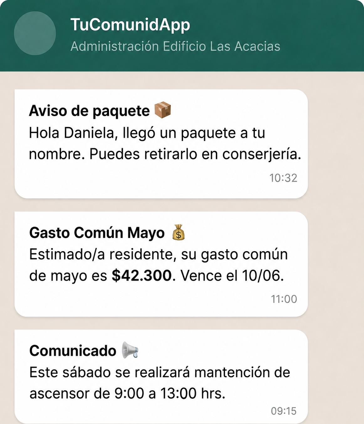 Mensajes de whatsapp enviados por Civitas